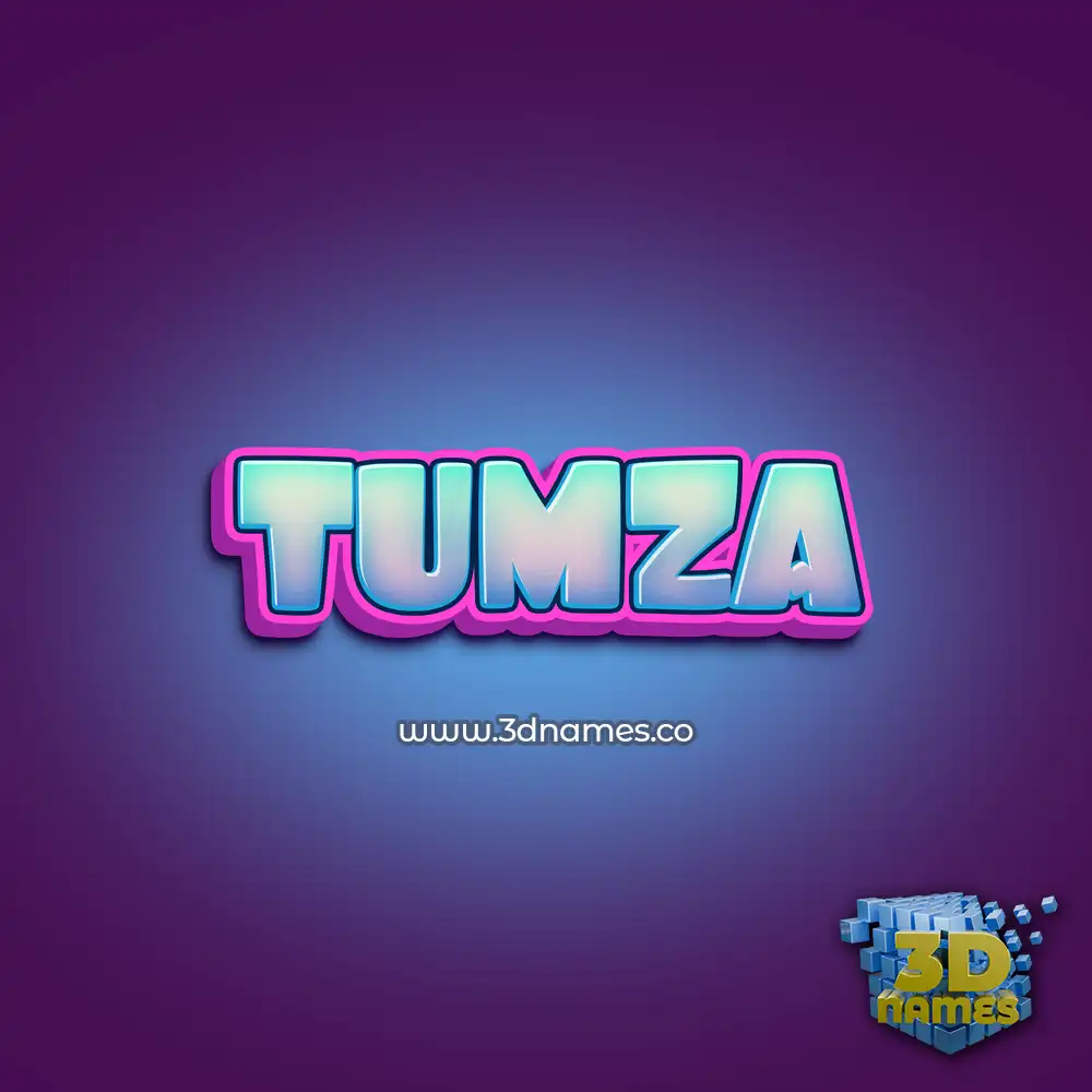 tumza in Phat Purple style - 3D name wallpaper