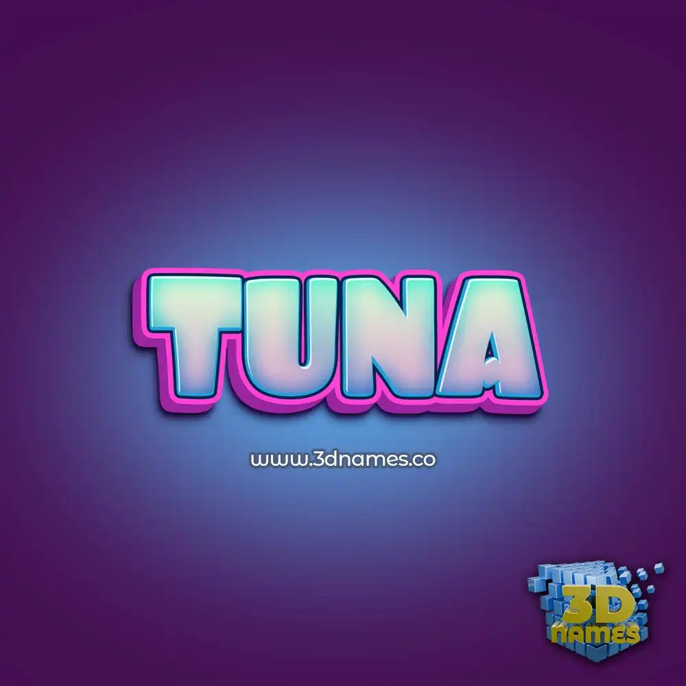 tuna in Phat Purple style - 3D name wallpaper