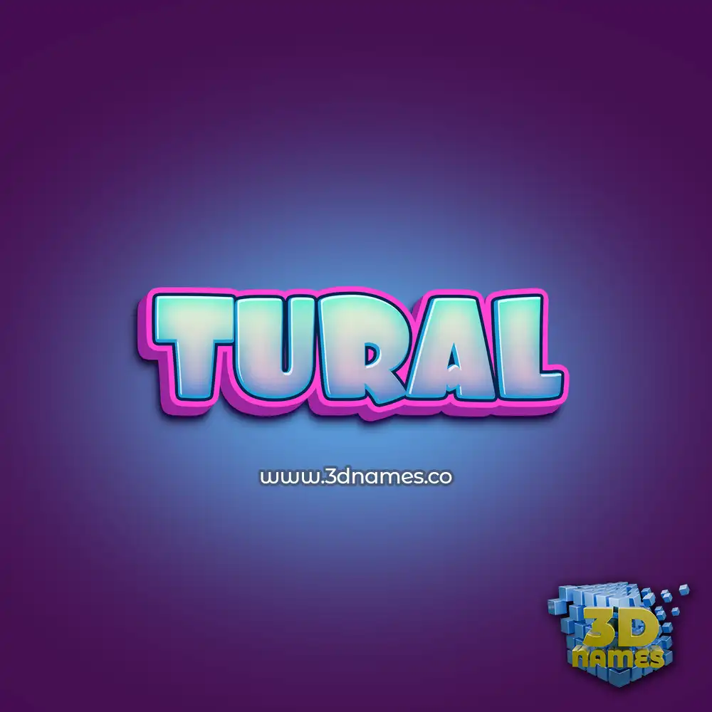 tural in Phat Purple style - 3D name wallpaper