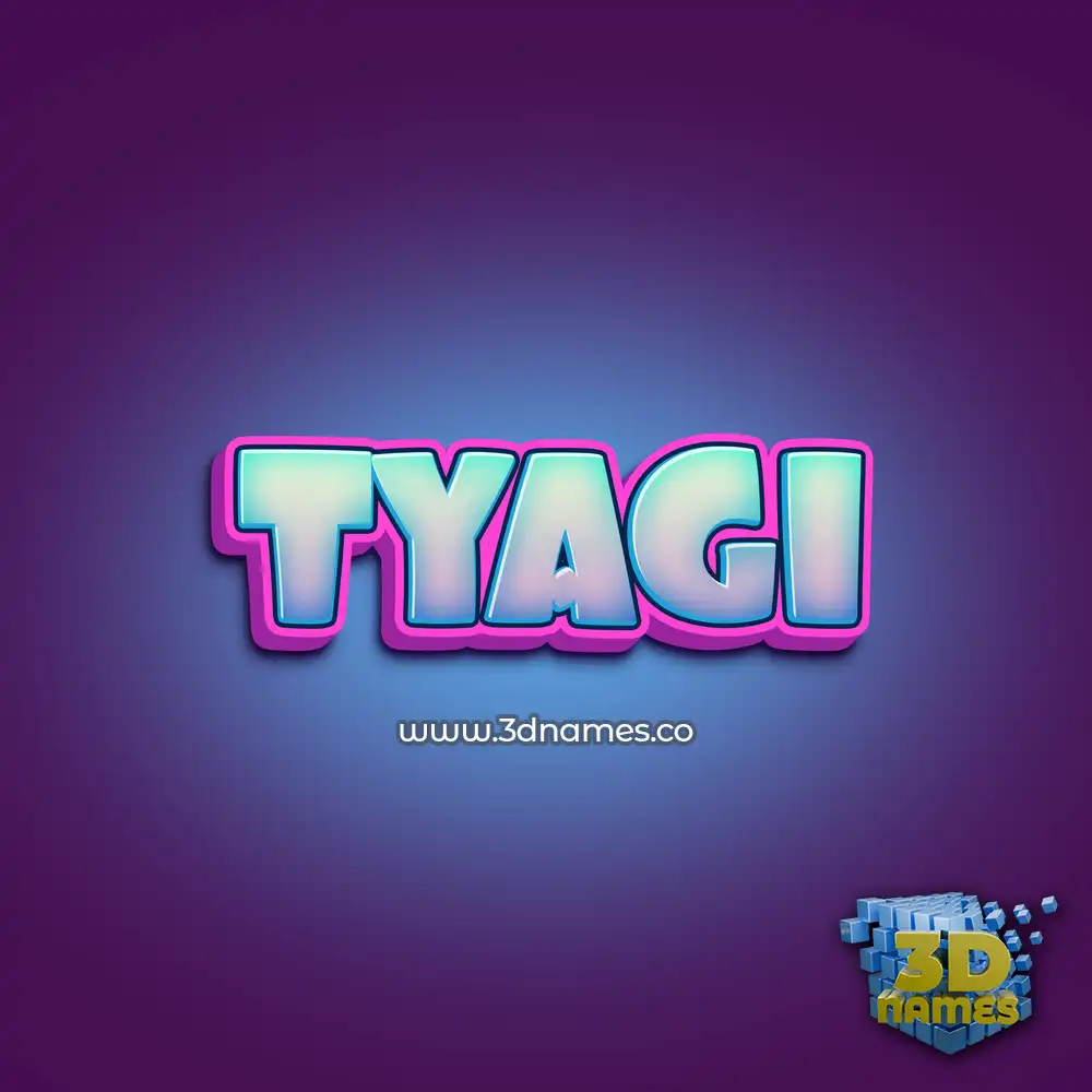 tyagi in Phat Purple style - 3D name wallpaper