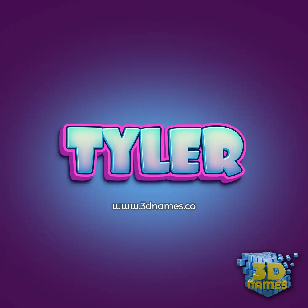 tyler in Phat Purple style - 3D name wallpaper