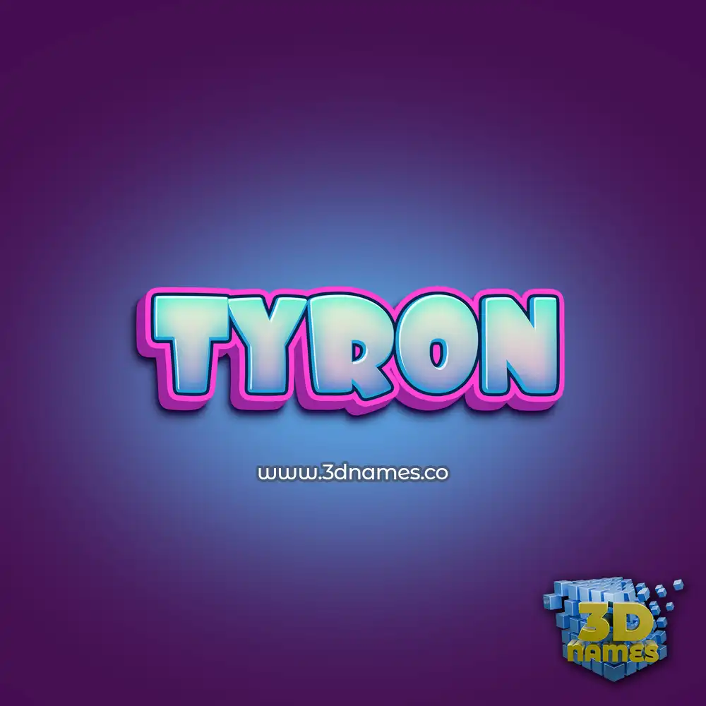 tyron in Phat Purple style - 3D name wallpaper