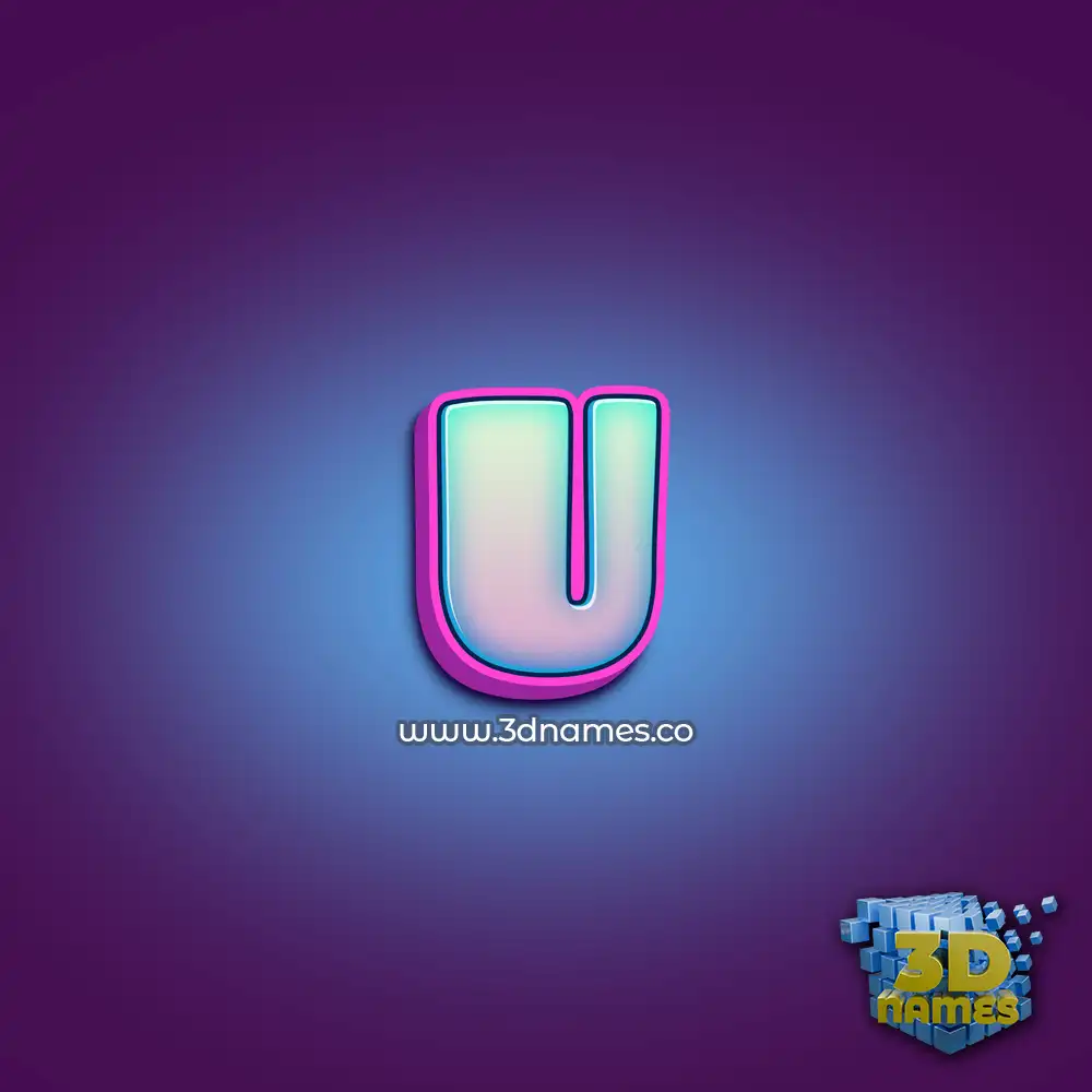 u in Phat Purple style - 3D name wallpaper