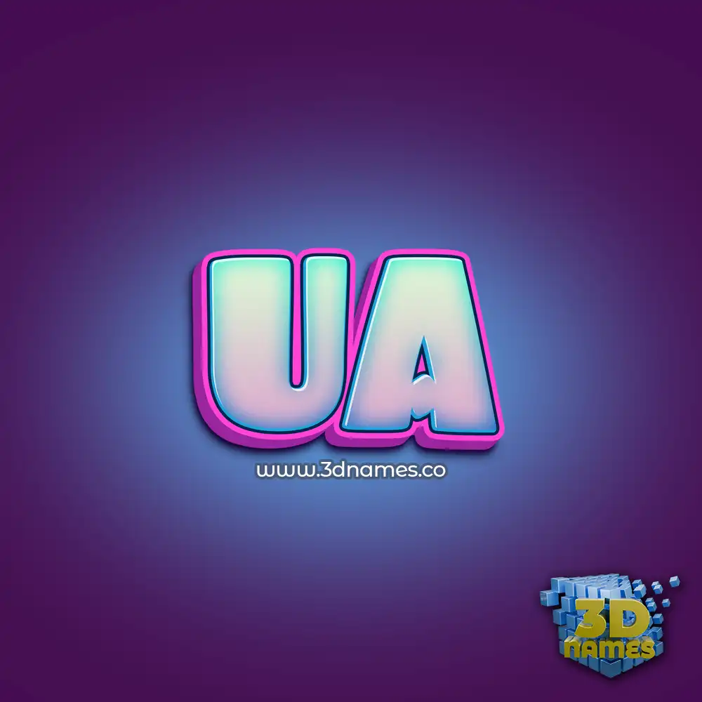 ua in Phat Purple style - 3D name wallpaper