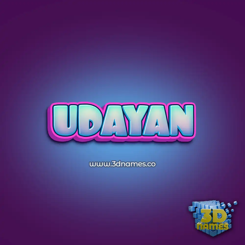 udayan in Phat Purple style - 3D name wallpaper