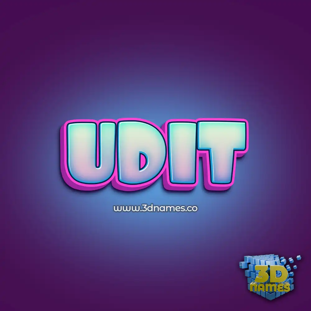 udit in Phat Purple style - 3D name wallpaper