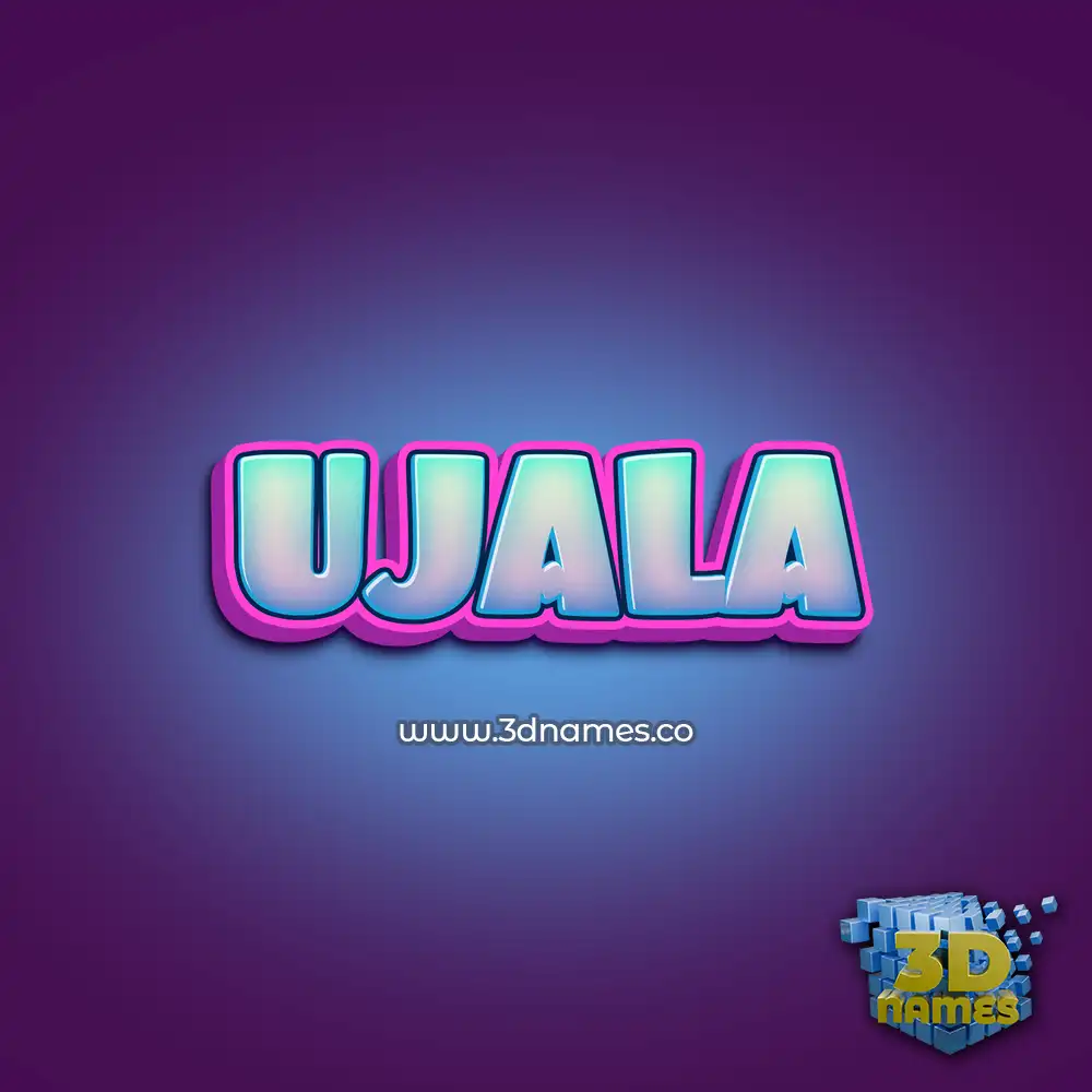 ujala in Phat Purple style - 3D name wallpaper