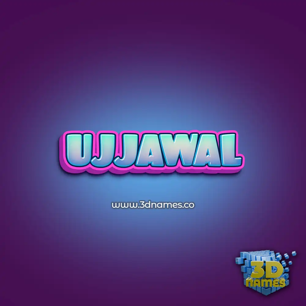 ujjawal in Phat Purple style - 3D name wallpaper