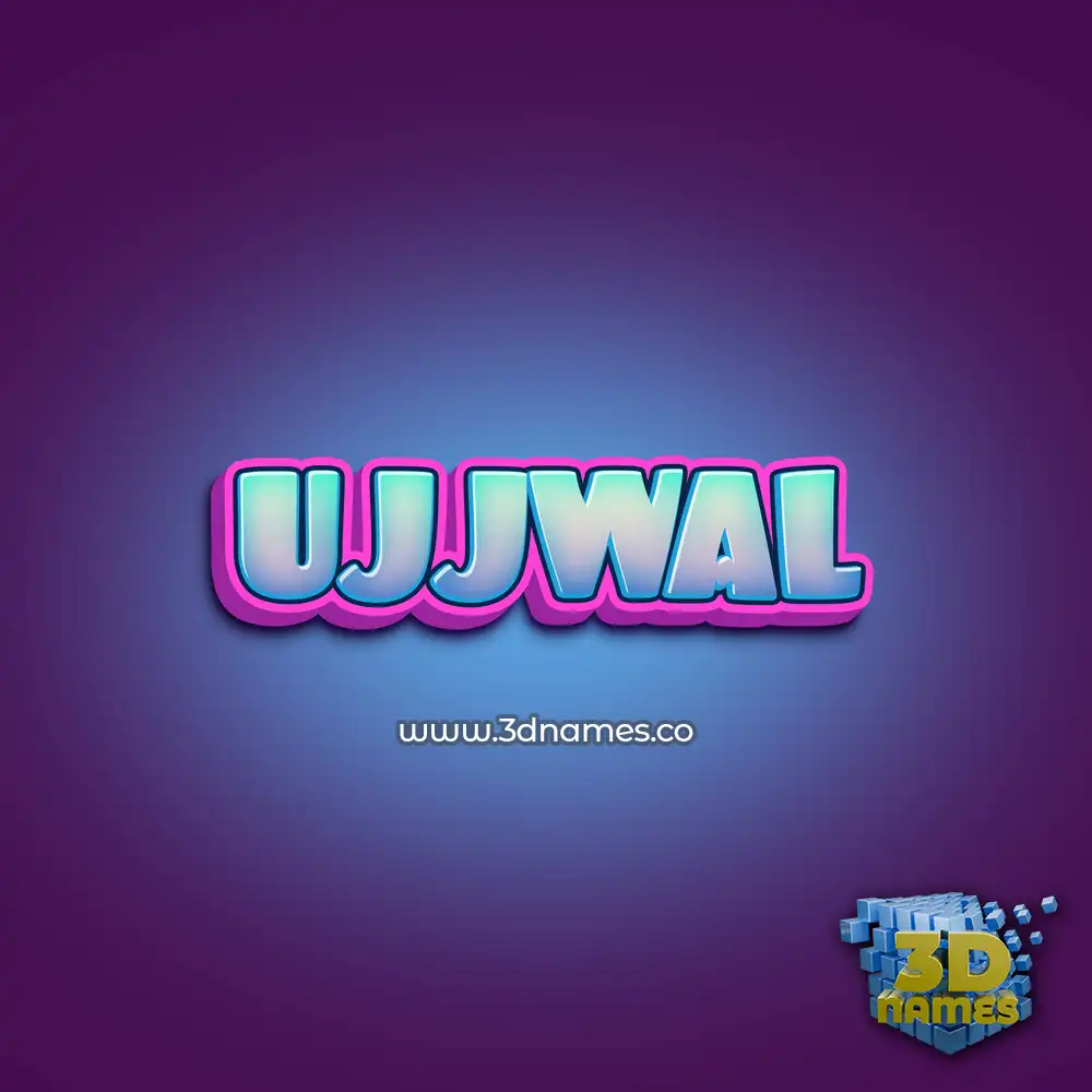ujjwal in Phat Purple style - 3D name wallpaper