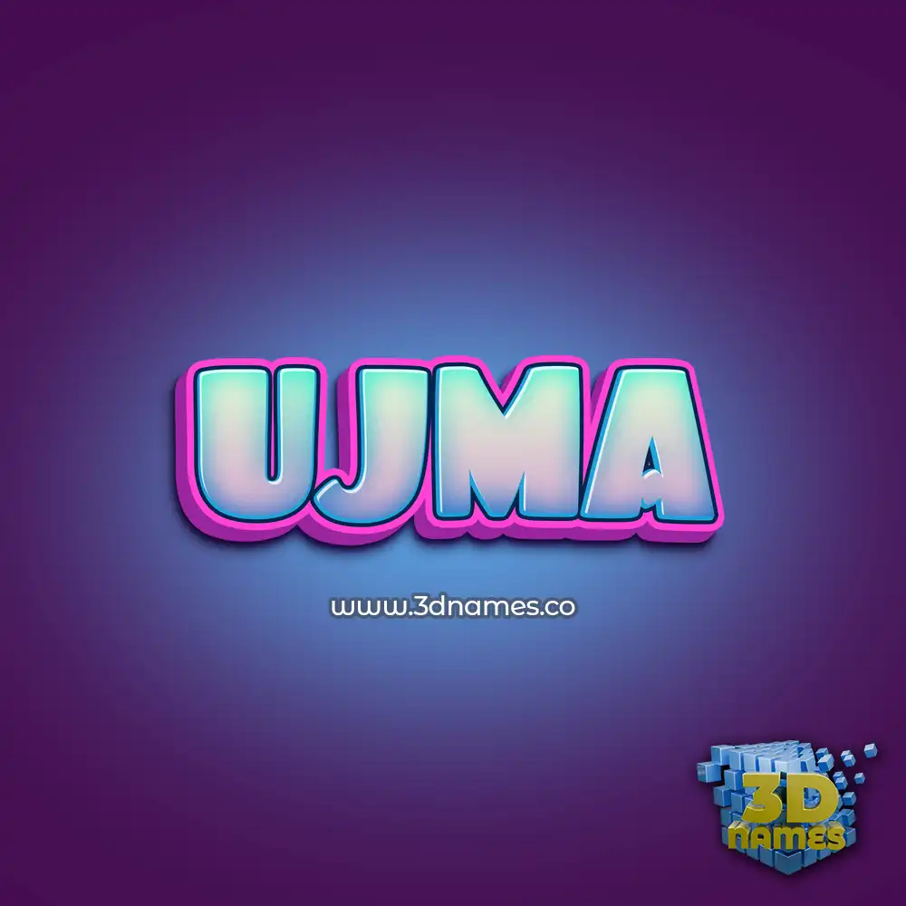 ujma in Phat Purple style - 3D name wallpaper