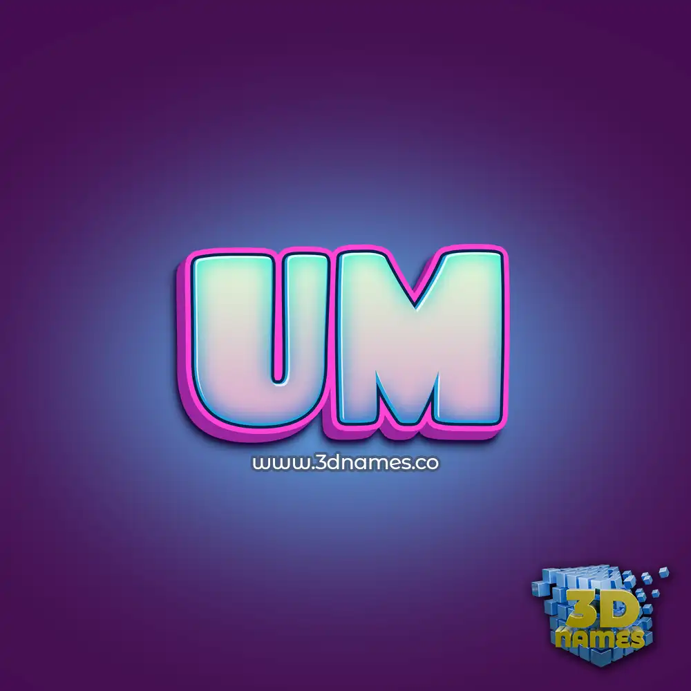 um in Phat Purple style - 3D name wallpaper
