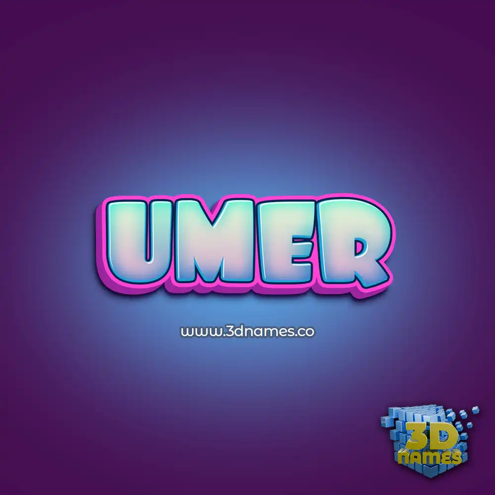 umer in Phat Purple style - 3D name wallpaper
