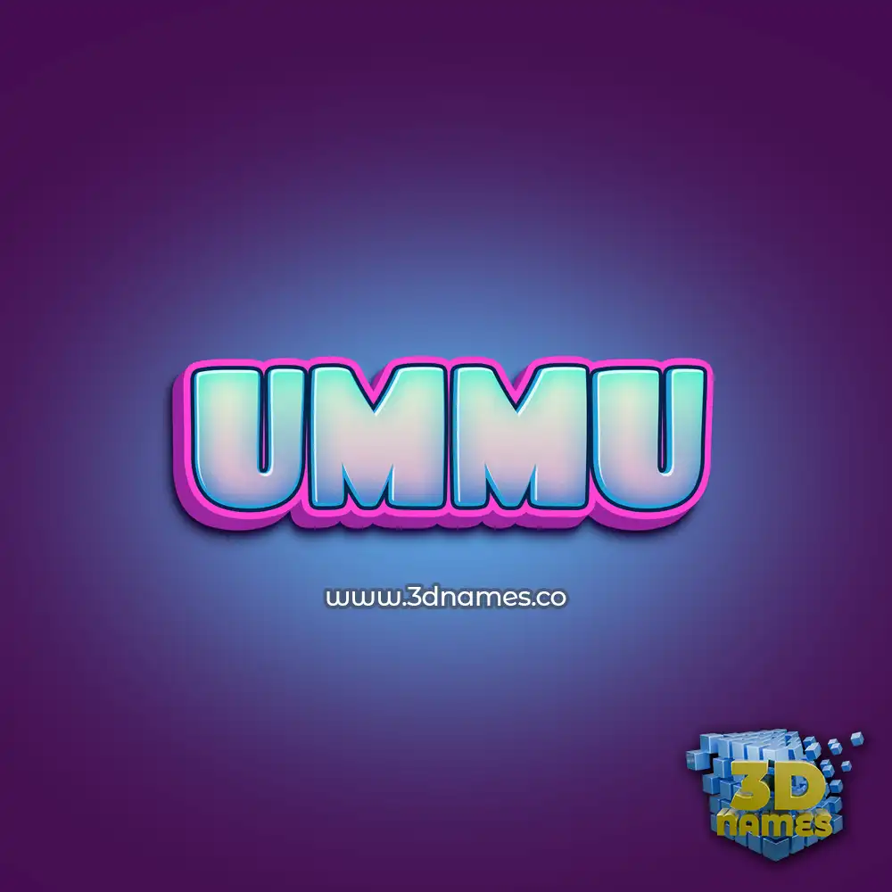 ummu in Phat Purple style - 3D name wallpaper