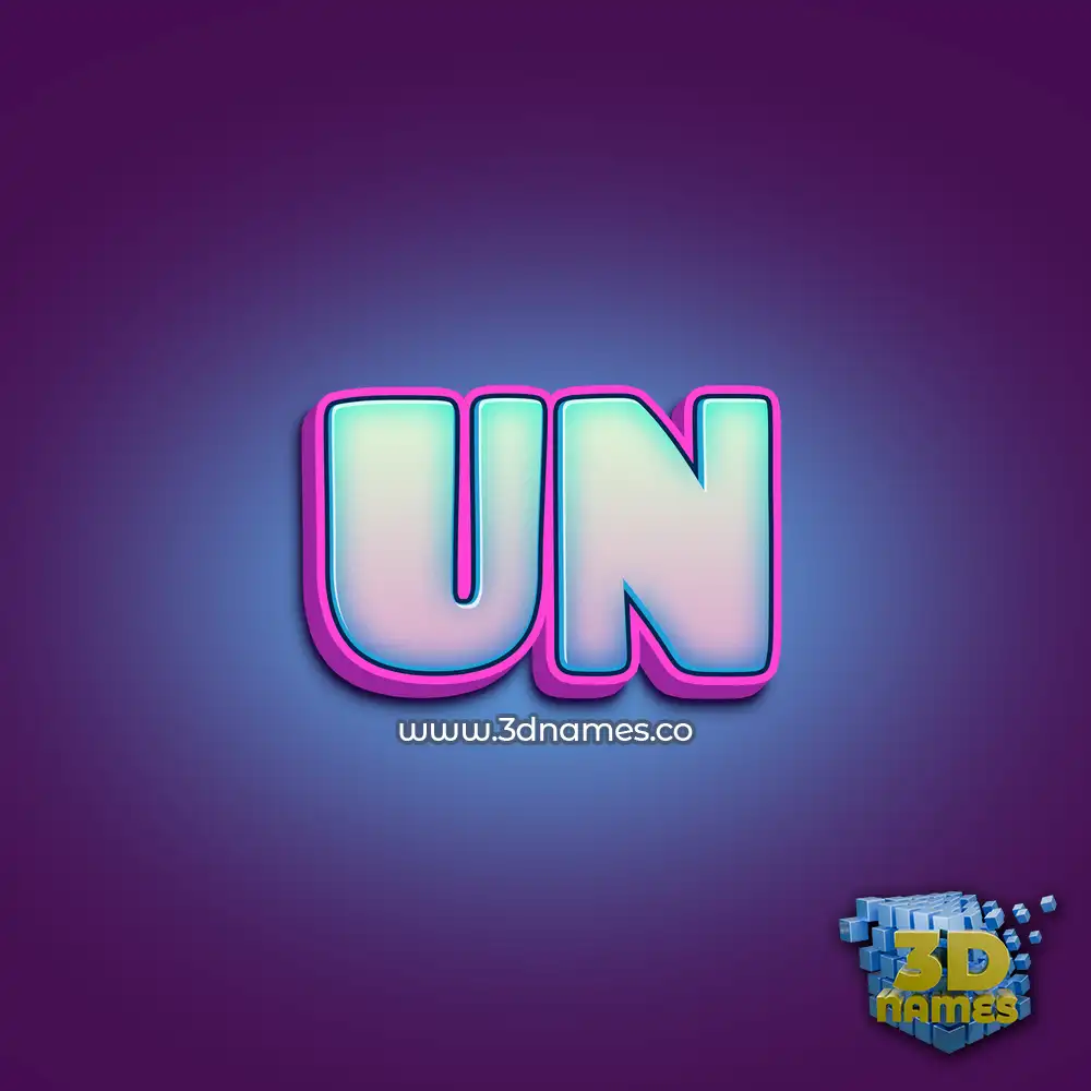 un in Phat Purple style - 3D name wallpaper