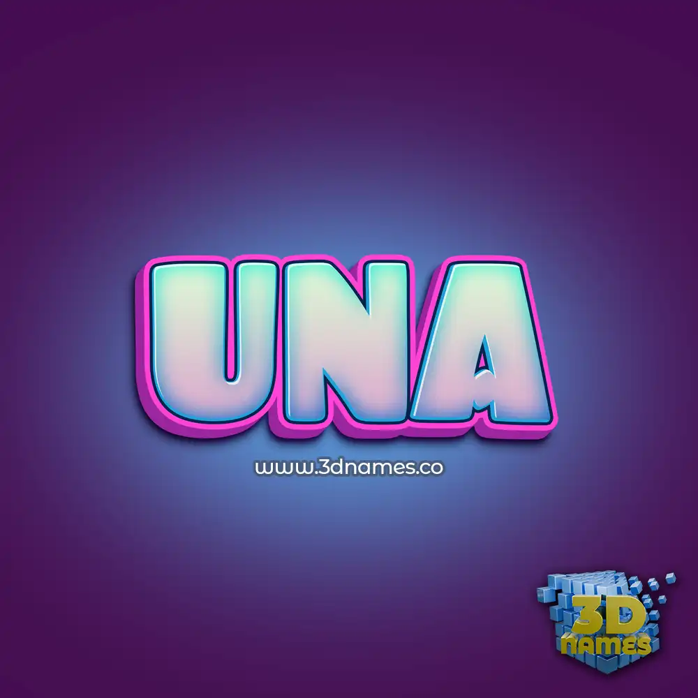 una in Phat Purple style - 3D name wallpaper