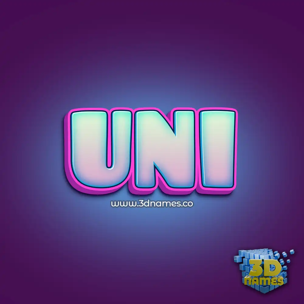 uni in Phat Purple style - 3D name wallpaper