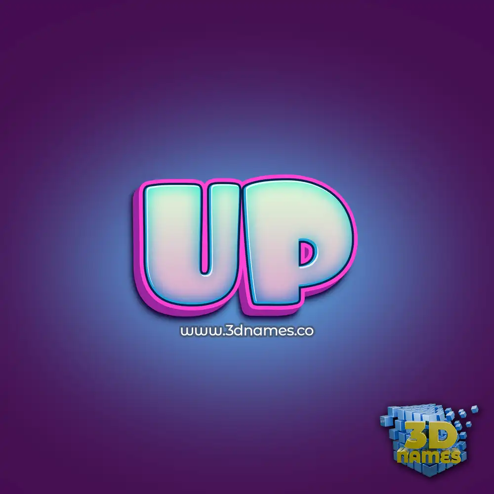 up in Phat Purple style - 3D name wallpaper