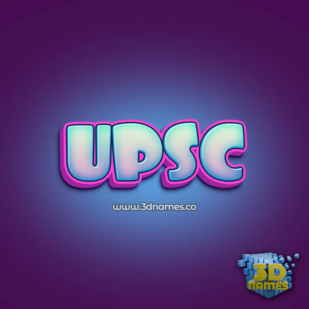 upsc in Phat Purple style - 3D name wallpaper