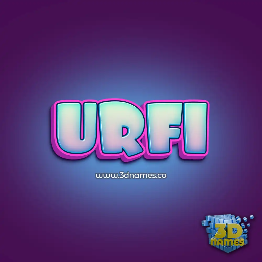 urfi in Phat Purple style - 3D name wallpaper
