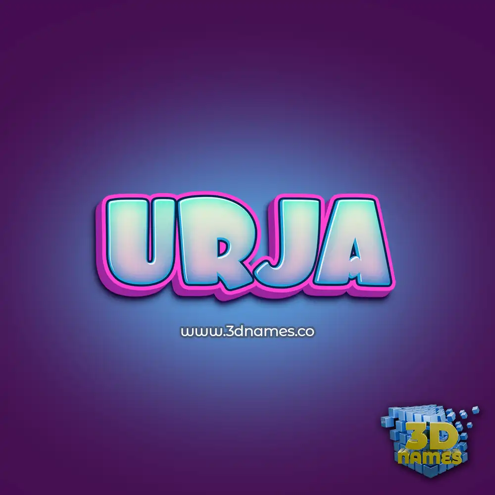 urja in Phat Purple style - 3D name wallpaper