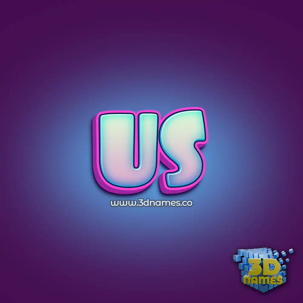 us in Phat Purple style - 3D name wallpaper