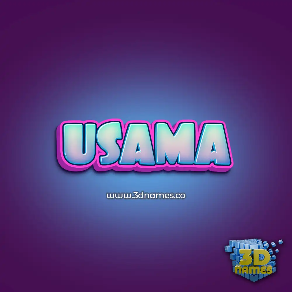 usama in Phat Purple style - 3D name wallpaper