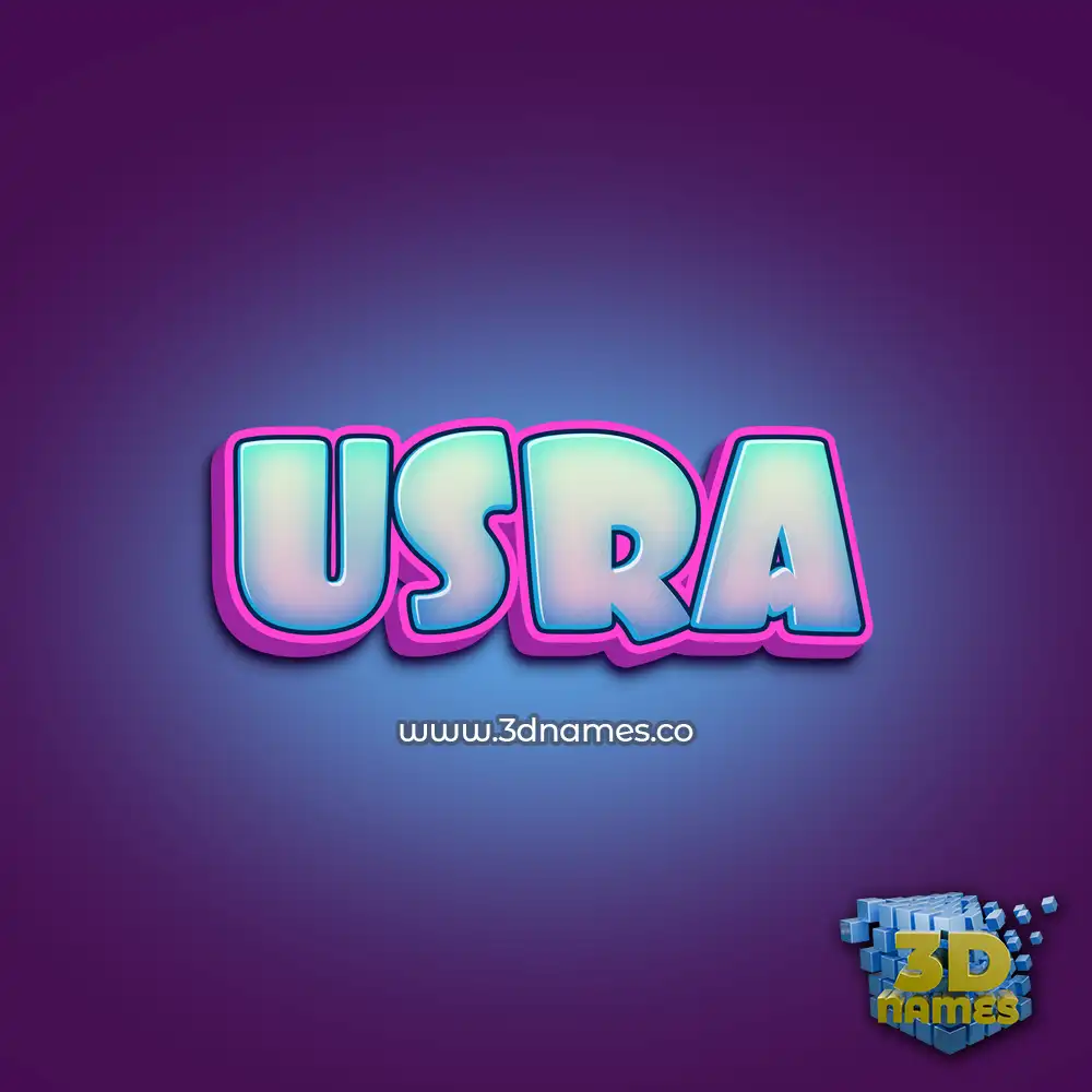 usra in Phat Purple style - 3D name wallpaper