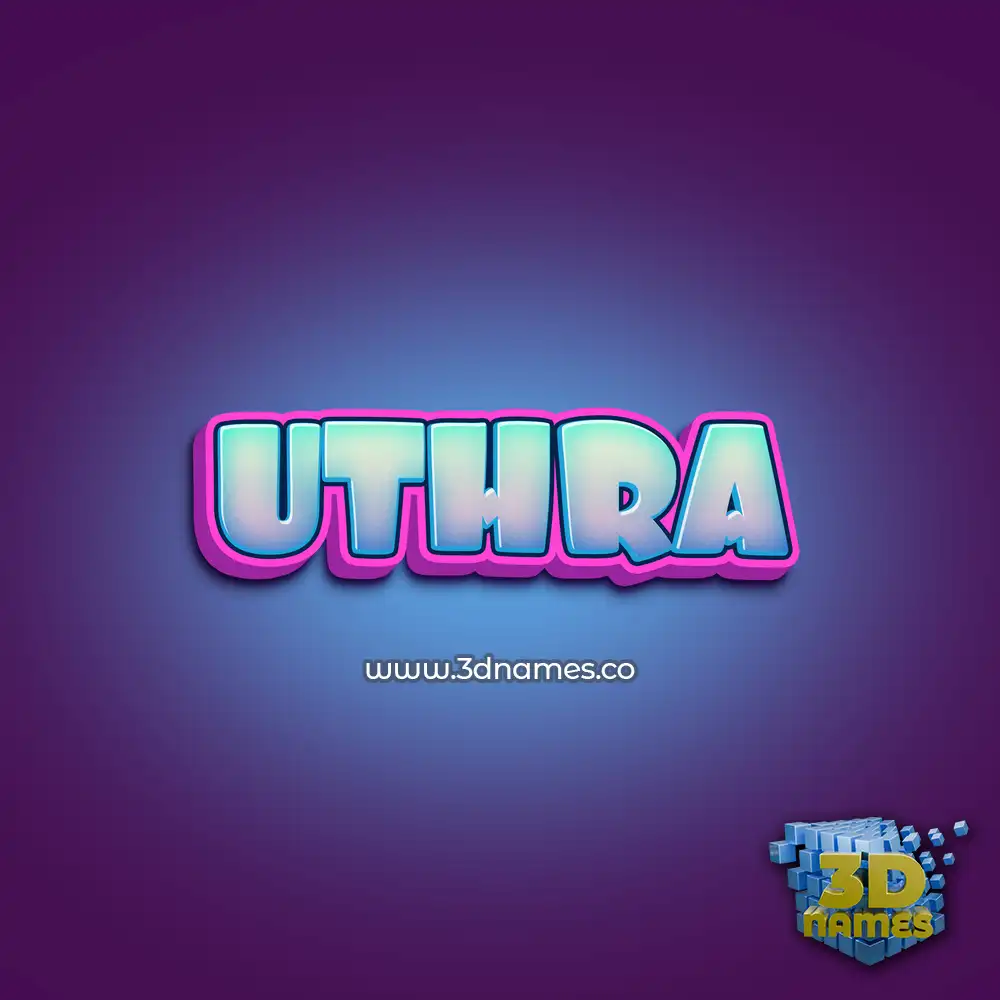 uthra in Phat Purple style - 3D name wallpaper