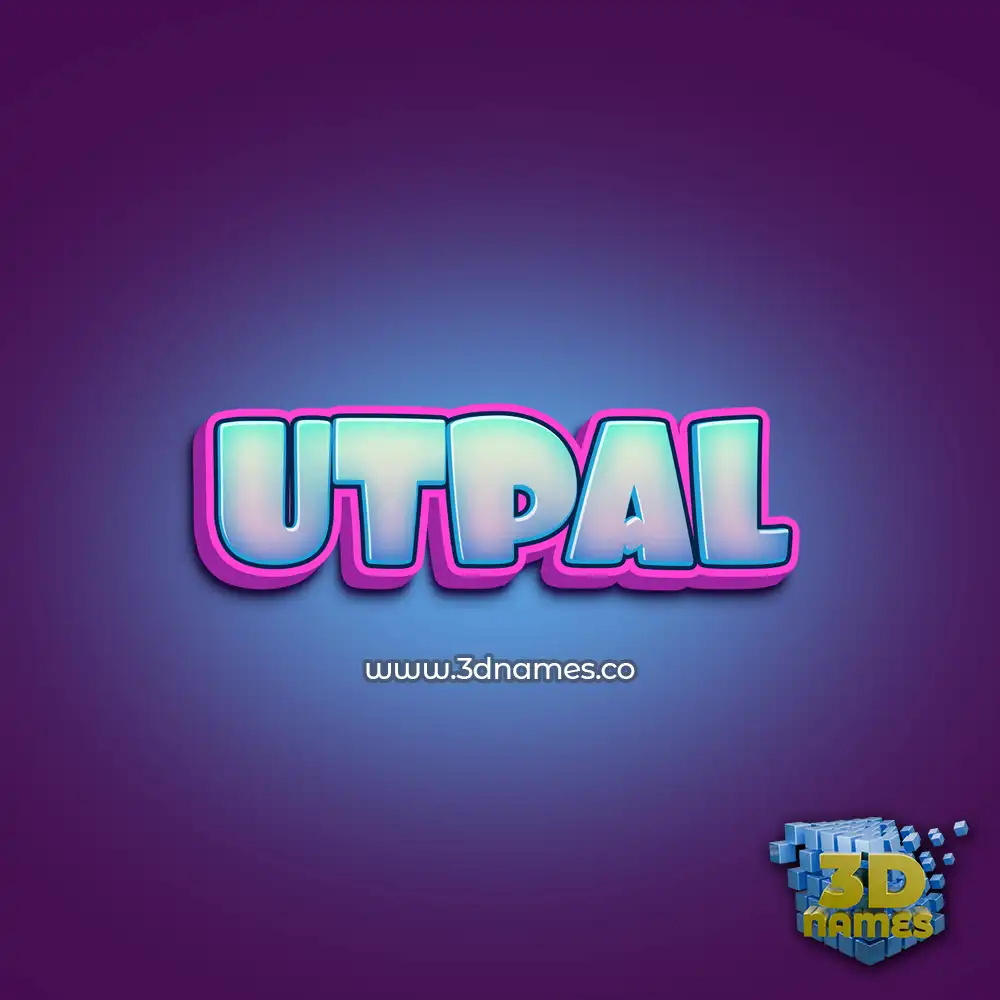 utpal in Phat Purple style - 3D name wallpaper