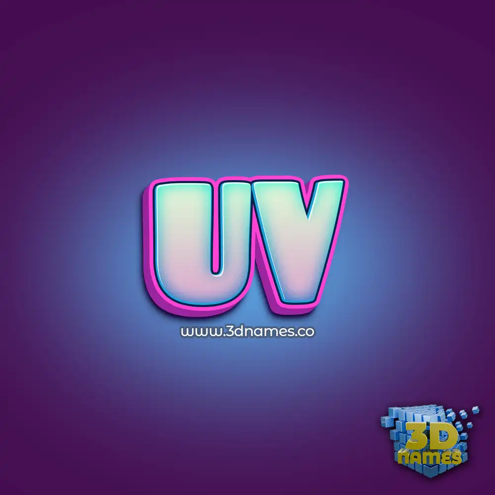 uv in Phat Purple style - 3D name wallpaper