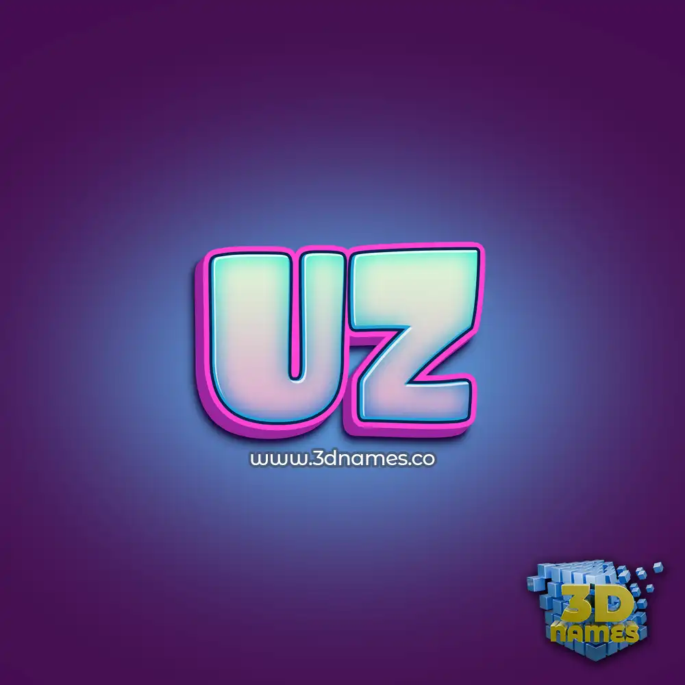 uz in Phat Purple style - 3D name wallpaper