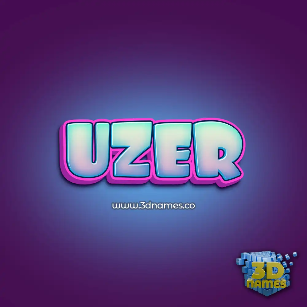 uzer in Phat Purple style - 3D name wallpaper