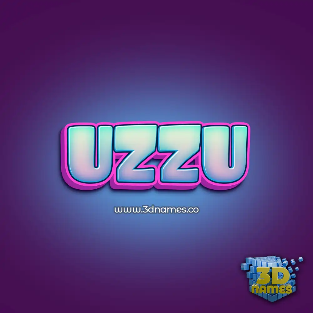 uzzu in Phat Purple style - 3D name wallpaper
