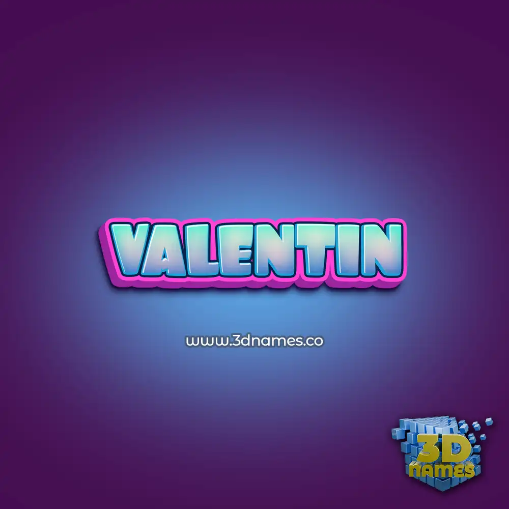 valentin in Phat Purple style - 3D name wallpaper