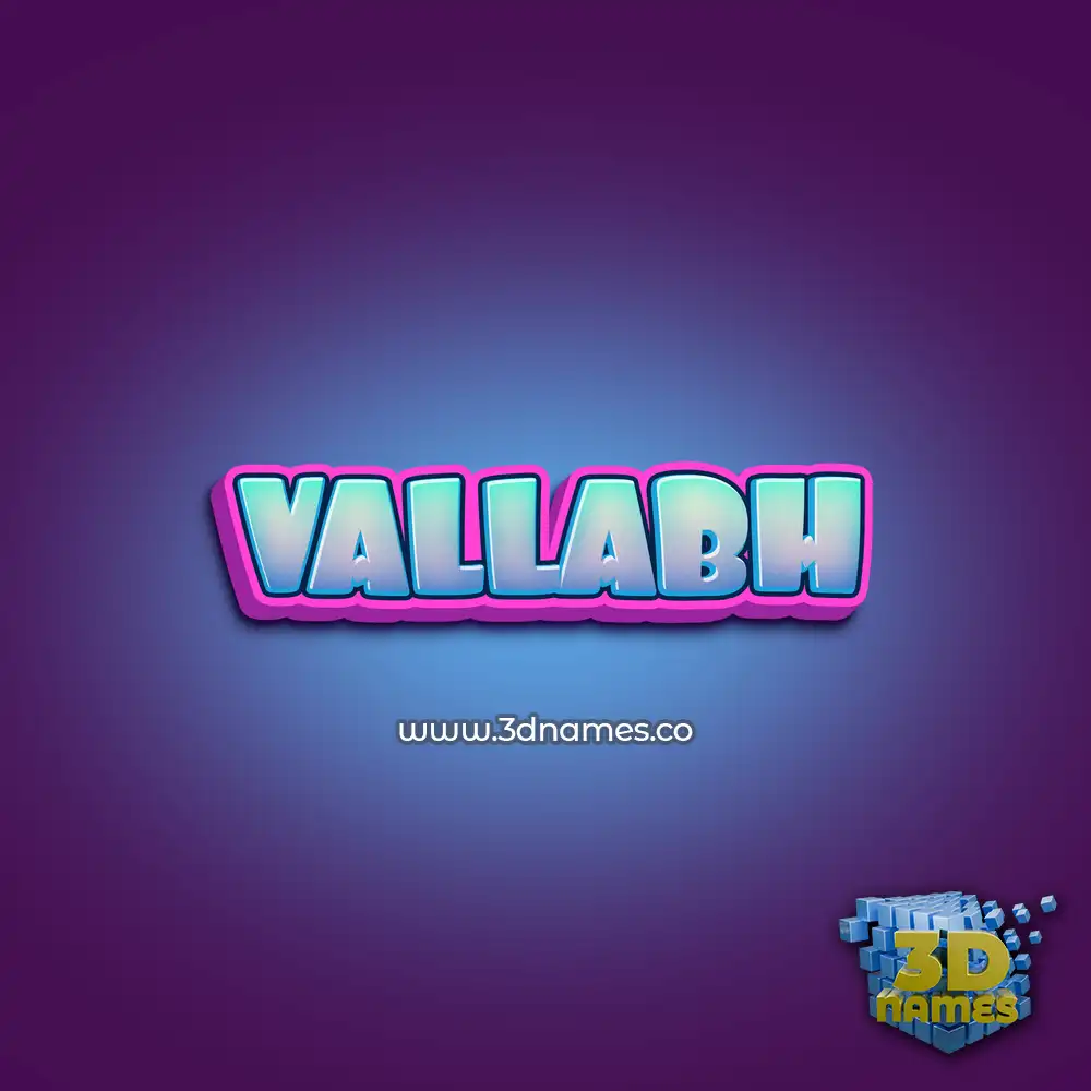 vallabh in Phat Purple style - 3D name wallpaper