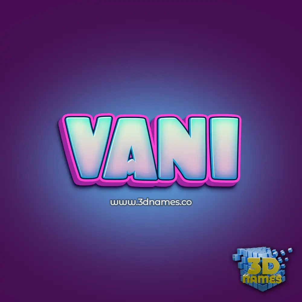 vani in Phat Purple style - 3D name wallpaper