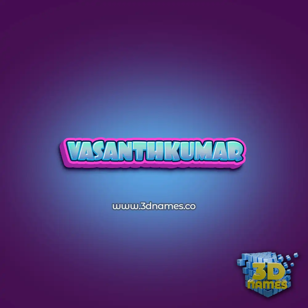 vasanthkumar in Phat Purple style - 3D name wallpaper