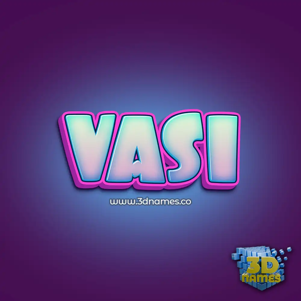 vasi in Phat Purple style - 3D name wallpaper