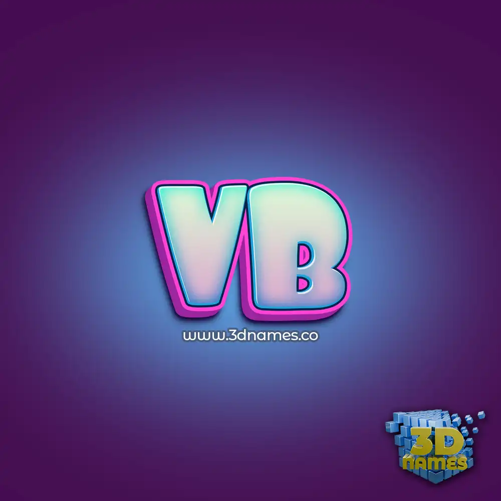 vb in Phat Purple style - 3D name wallpaper