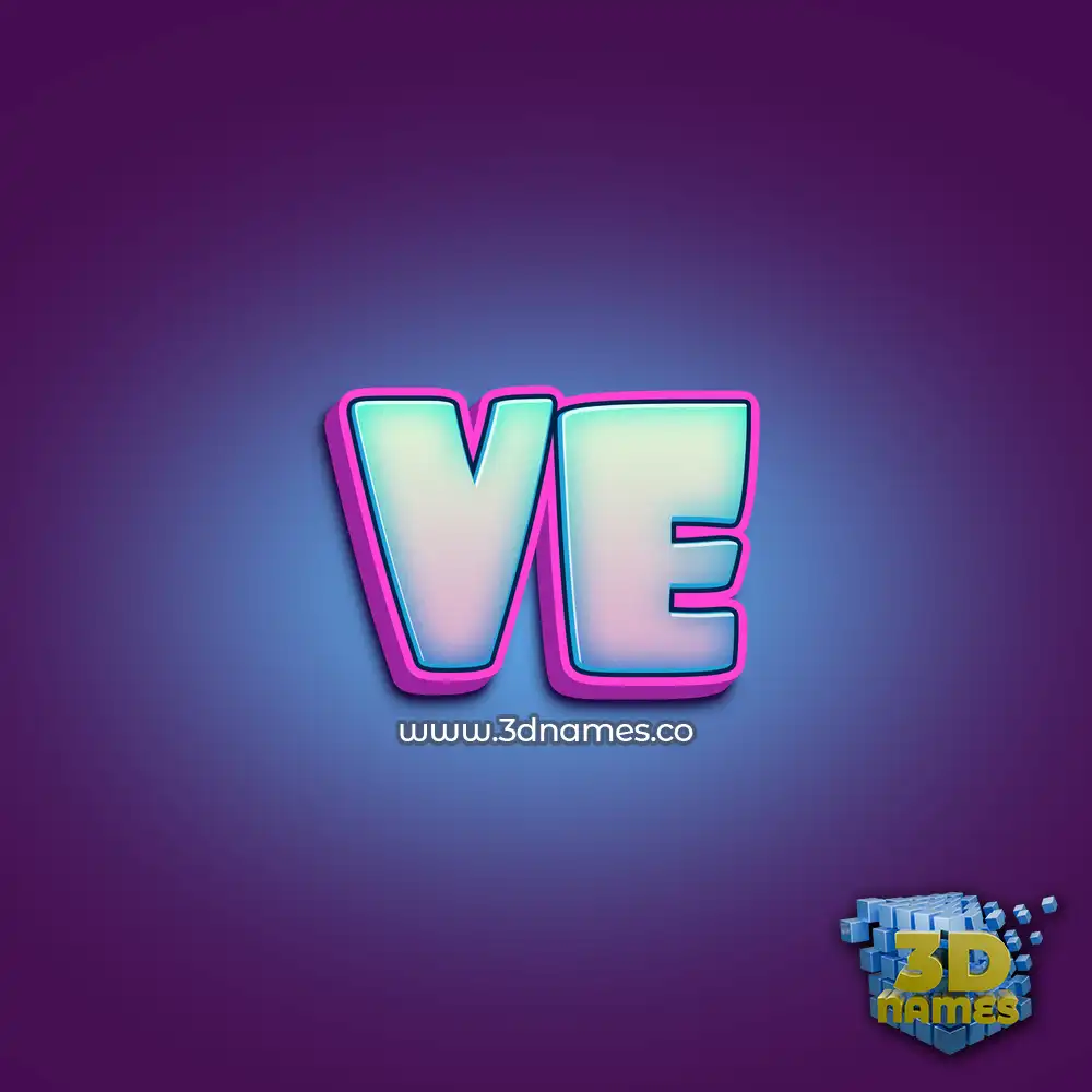 ve in Phat Purple style - 3D name wallpaper