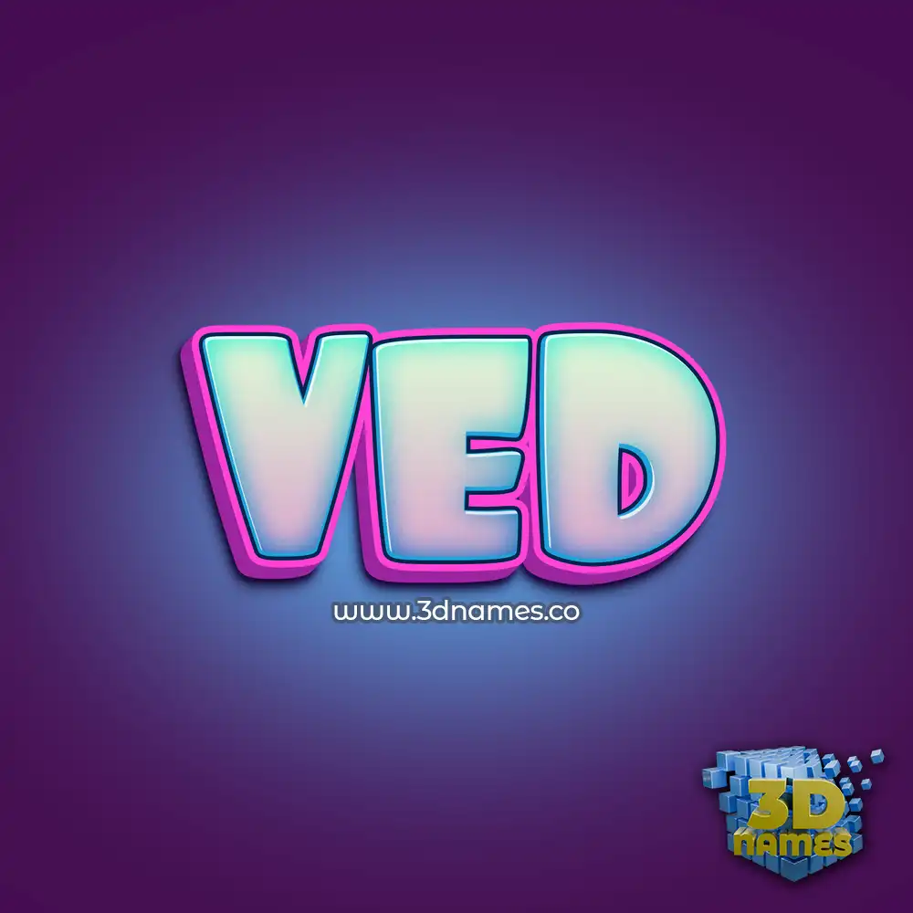 ved in Phat Purple style - 3D name wallpaper