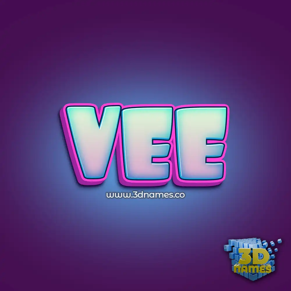 vee in Phat Purple style - 3D name wallpaper