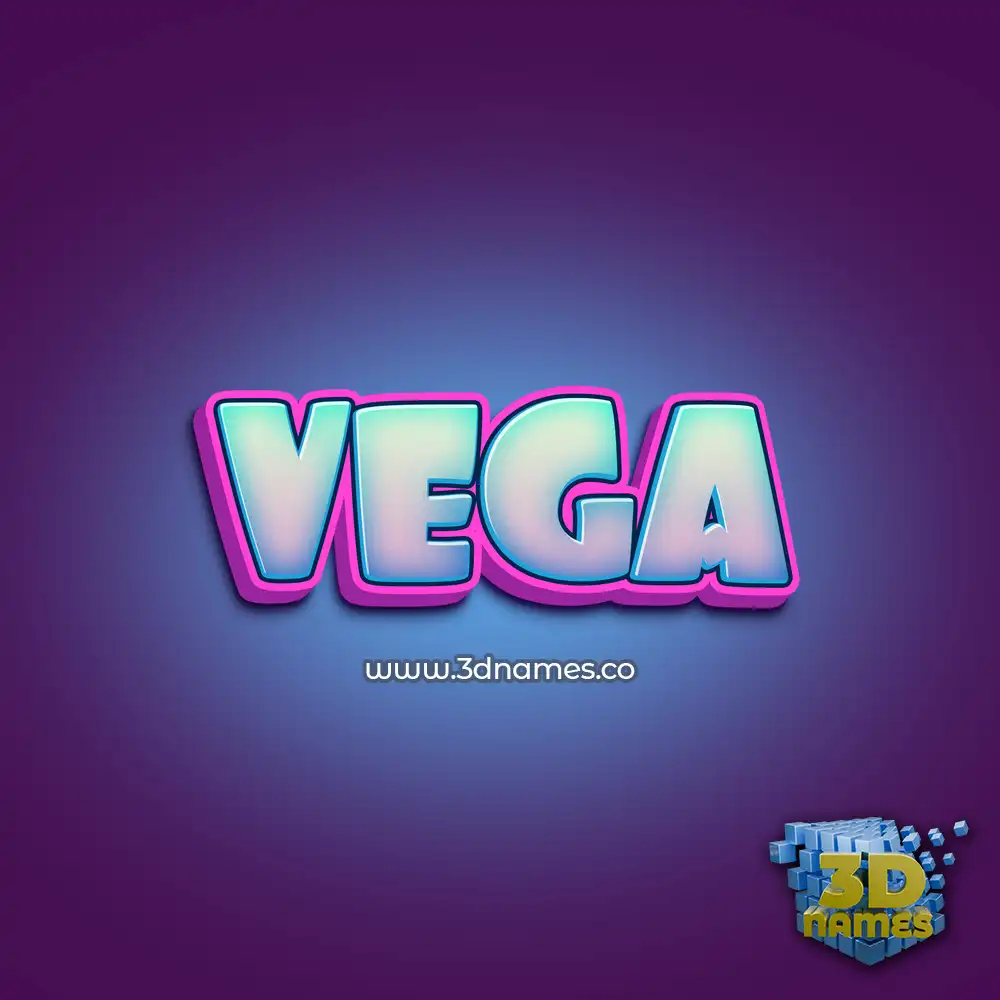 vega in Phat Purple style - 3D name wallpaper