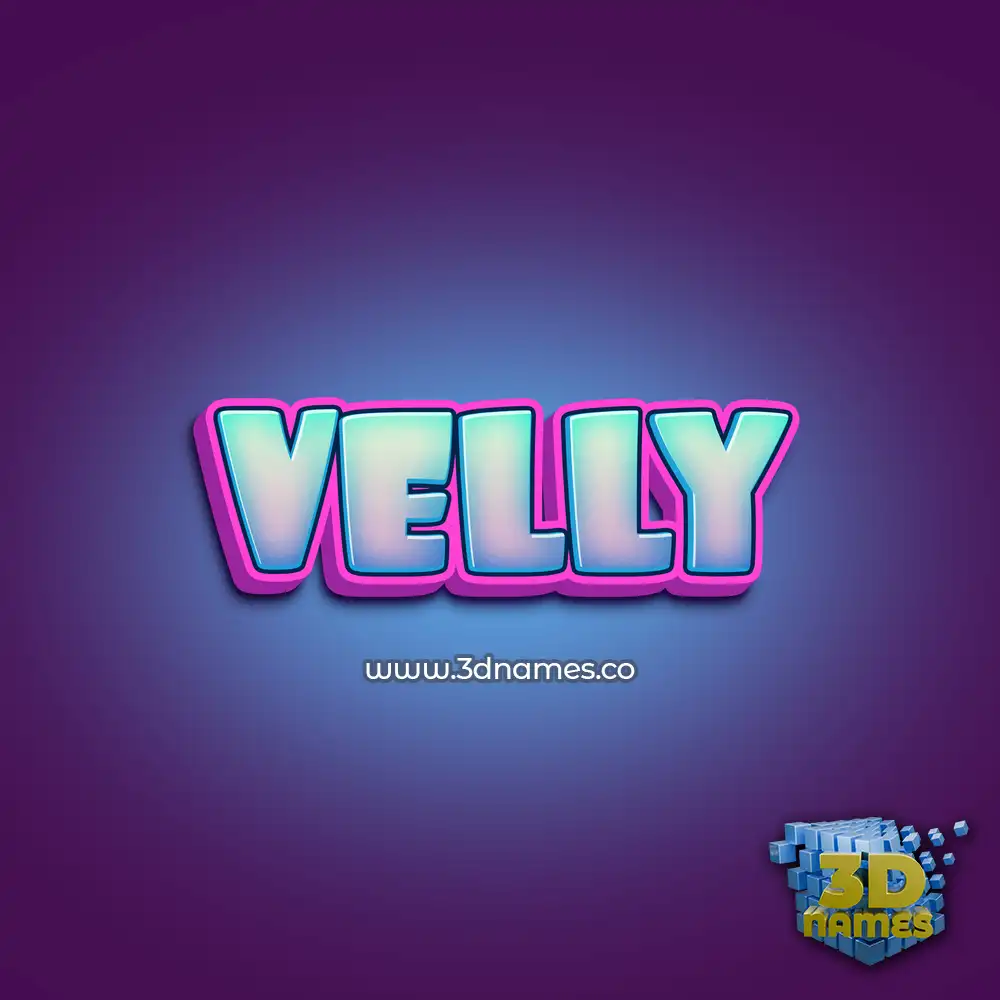 velly in Phat Purple style - 3D name wallpaper