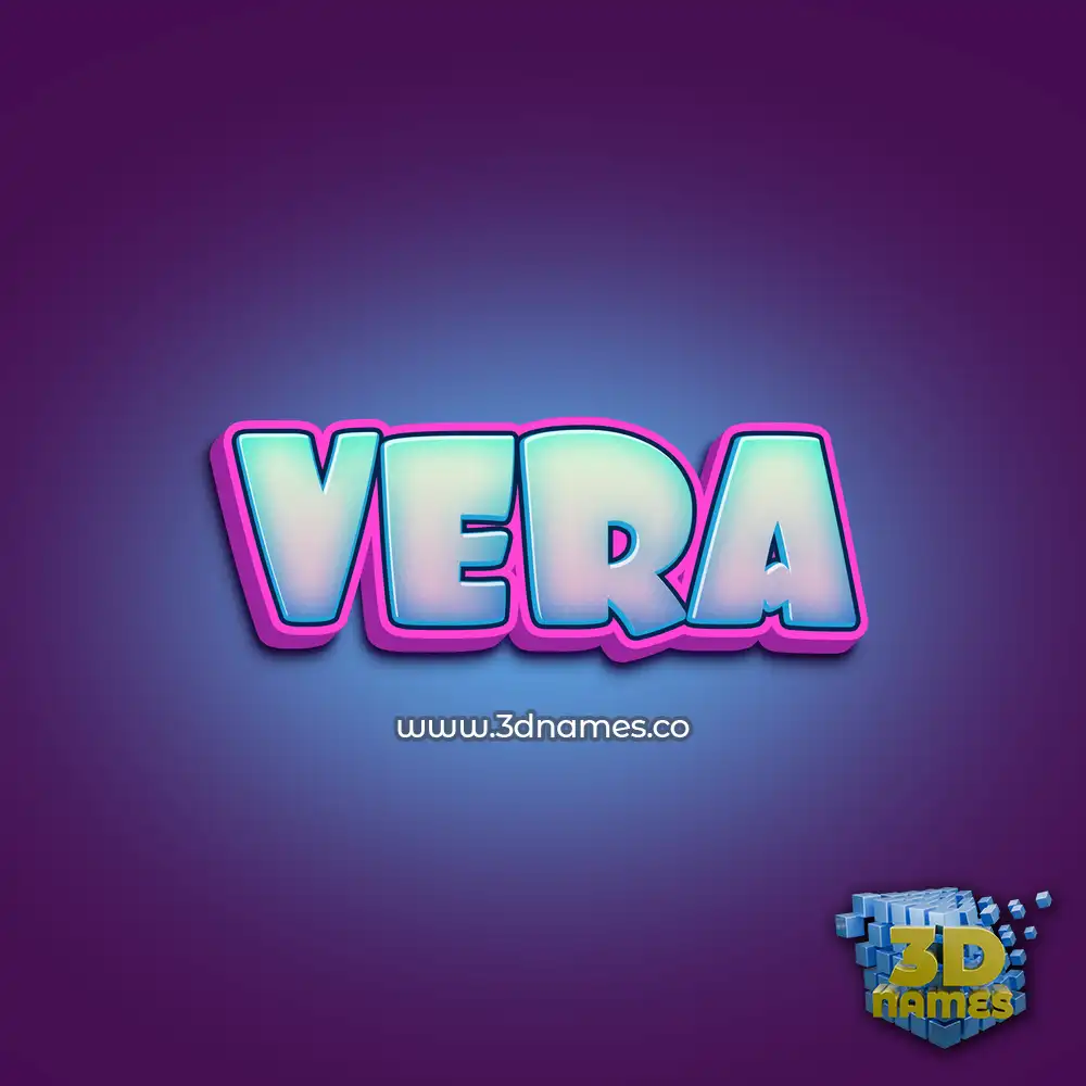 vera in Phat Purple style - 3D name wallpaper