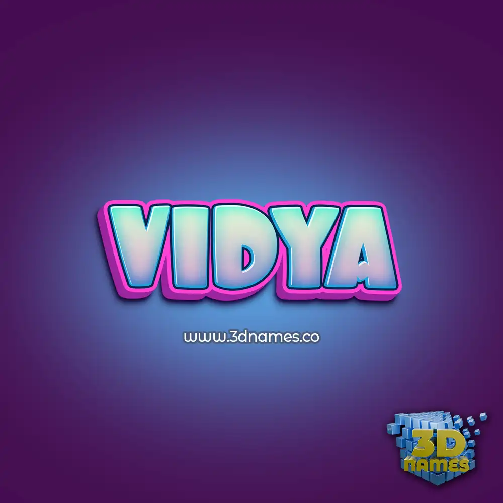 vidya in Phat Purple style - 3D name wallpaper