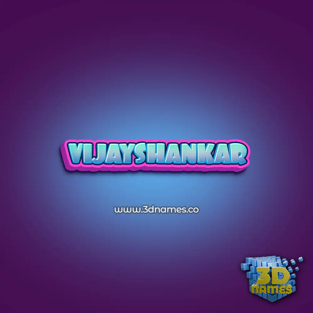 vijayshankar in Phat Purple style - 3D name wallpaper