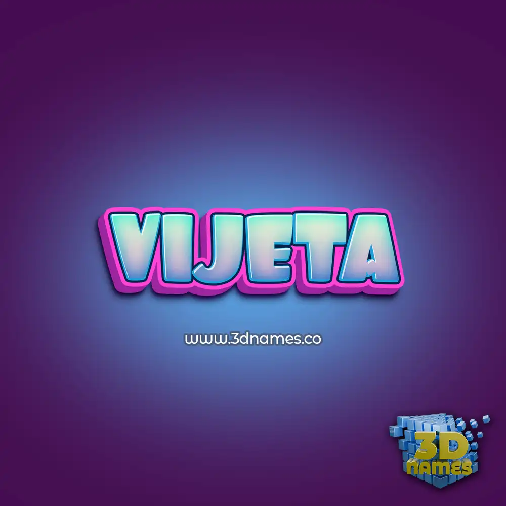 vijeta in Phat Purple style - 3D name wallpaper