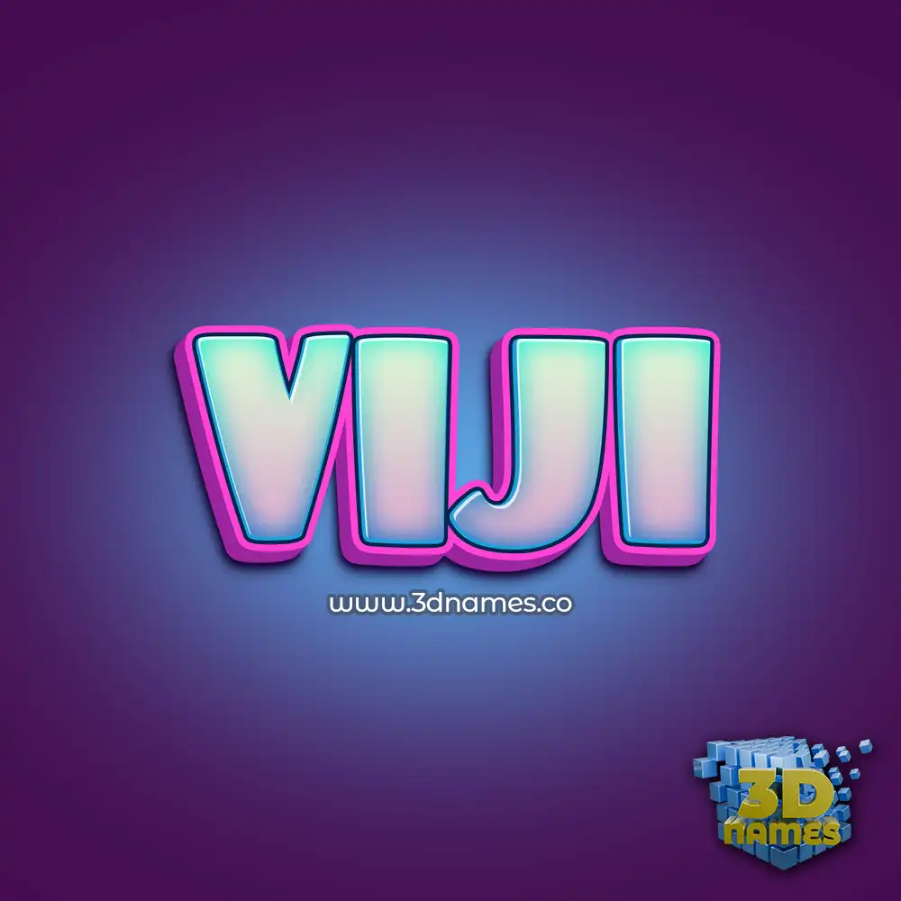viji in Phat Purple style - 3D name wallpaper