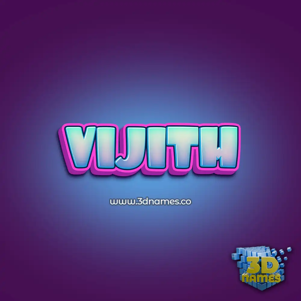 vijith in Phat Purple style - 3D name wallpaper